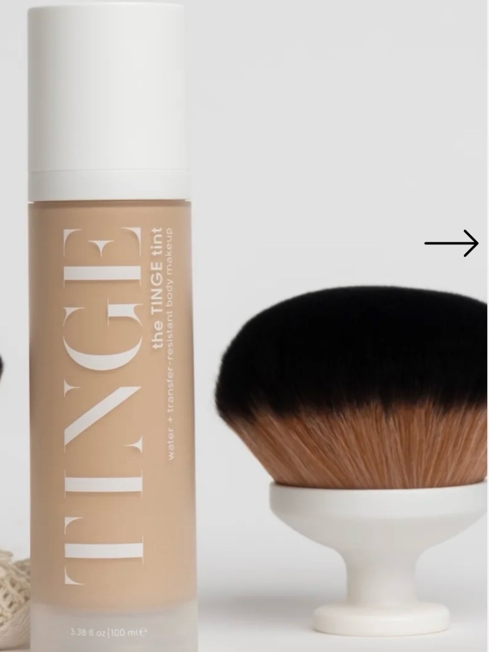 Tinge skin tint in medium warm and fair neutral with Big Brush
